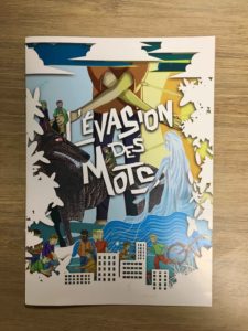 Publication : "L'évasion des mots", livre, auteur, illustrateur, James, dessin, illustration, écriture, atelier d'écriture, Romain Ravenel, Eric Chapuis, Metz, Lorraine, Nancy, livre sur la place, publication, grandir dignement, intervention artistique, art, james et cie, james et compagnie, james & cie, james et cie les écarts, james & cie les écarts, james et compagnie les écarts,